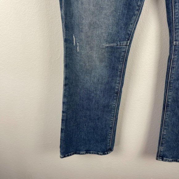 RtA Brand Brandi High Rise Kick Flare Crop Jeans Medium Blue Wash Womens 28 NEW - Picture 9 of 13